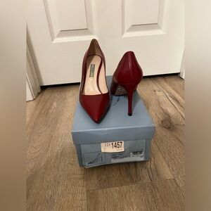 NEW- RED PRADA PUMPS